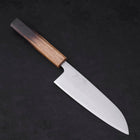 Santoku Silver Steel #3 Polished Yaki Urushi Handle 165mm-[Musashi]-[Japanese-Kitchen-Knives]