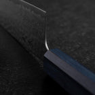 Santoku Silver Steel #3 Tsuchime Damascus Dark Blue Urushi Handle 170mm (6.7”)-[Musashi]-[Japanese-Kitchen-Knives]
