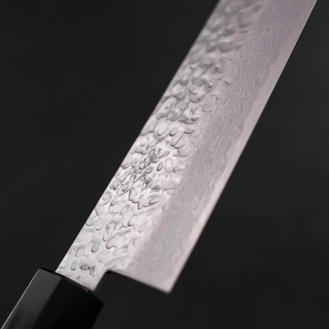 Santoku Silver Steel #3 Tsuchime Damascus Walnut Handle 170mm-[Musashi]-[Japanese-Kitchen-Knives]
