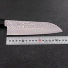 Santoku Silver Steel #3 Tsuchime Damascus Walnut Handle 170mm-[Musashi]-[Japanese-Kitchen-Knives]