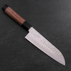 Santoku Silver Steel #3 Tsuchime Damascus Walnut Handle 170mm-[Musashi]-[Japanese-Kitchen-Knives]