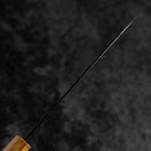Santoku Stainless Clad AUS-8 Kurouchi Tsuchime Yaki Urushi Handle 170mm (6.7”)-[Musashi]-[Japanese-Kitchen-Knives]