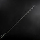 Santoku Stainless Clad Blue Steel #2 Colored Damascus Western Karin Handle 180mm-[Musashi]-[Japanese-Kitchen-Knives]