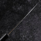 Santoku Stainless Clad Blue Steel #2 Kurouchi Green Urushi Handle 165mm-[Musashi]-[Japanese-Kitchen-Knives]