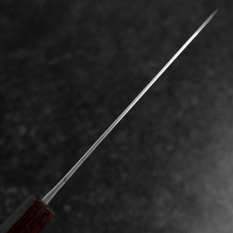 Santoku Stainless Clad Blue Steel #2 Kurouchi Zelkova Handle 165mm (6.5”)-[Musashi]-[Japanese-Kitchen-Knives]