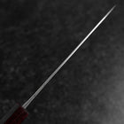 Santoku Stainless Clad Blue Steel #2 Kurouchi Zelkova Handle 165mm-[Musashi]-[Japanese-Kitchen-Knives]