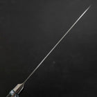 Santoku Stainless Clad Blue Steel #2 Polished Green Micarta Turqoise Handle 180mm-[Musashi]-[Japanese-Kitchen-Knives]
