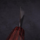 Santoku Stainless Clad Blue Super Kurouchi Tsuchime Zelkova Handle 170mm-[Musashi]-[Japanese-Kitchen-Knives]