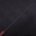 Santoku Stainless Clad Blue Super Kurouchi Tsuchime Zelkova Handle 170mm-[Musashi]-[Japanese-Kitchen-Knives]