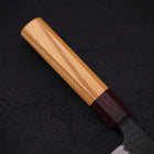 Santoku Stainless Clad Blue Super Kurouchi Tsuchime Zelkova Handle 170mm-[Musashi]-[Japanese-Kitchen-Knives]