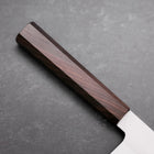 Santoku Stainless Clad Blue Super Polished Ebony Handle 180mm-[Musashi]-[Japanese-Kitchen-Knives]