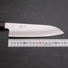 Santoku Stainless Clad Blue Super Polished Ebony Handle 180mm-[Musashi]-[Japanese-Kitchen-Knives]