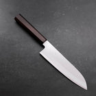 Santoku Stainless Clad Blue Super Polished Ebony Handle 180mm-[Musashi]-[Japanese-Kitchen-Knives]