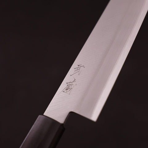 Santoku Stainless Clad Blue Super Polished Rosewood Handle 165mm (6.5”)-[Musashi]-[Japanese-Kitchen-Knives]