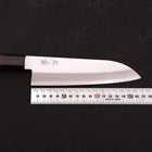 Santoku Stainless Clad Blue Super Polished Rosewood Handle 165mm (6.5”)-[Musashi]-[Japanese-Kitchen-Knives]