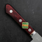 Santoku Stainless Clad Blue Super Polished Western Black Red Handle 165mm-[Musashi]-[Japanese-Kitchen-Knives]
