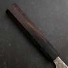 Santoku Stainless Clad Blue Super Tsuchime Buffalo Ebony Handle 165mm-[Musashi]-[Japanese-Kitchen-Knives]