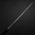 Santoku Stainless Clad Blue Steel #2 Kurouchi Rubber Handle 165mm-[Musashi]-[Japanese-Kitchen-Knives]