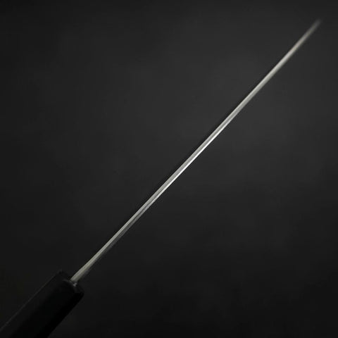 Santoku Stainless Clad Blue Steel #2 Kurouchi Rubber Handle 165mm-[Musashi]-[Japanese-Kitchen-Knives]
