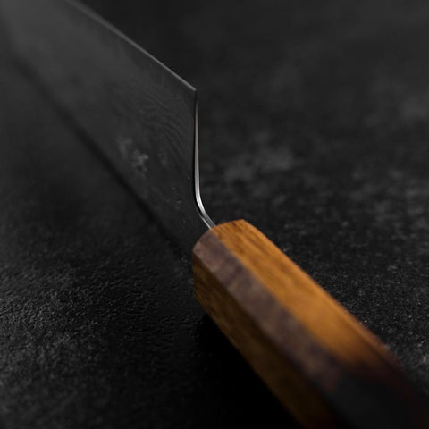 Santoku Sweden Stainless Steel Mirror Nashiji Washi Damascus Yaki Urushi Handle 165mm (6.5”)