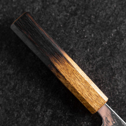 Santoku Sweden Stainless Steel Mirror Nashiji Washi Damascus Yaki Urushi Handle 165mm (6.5”)