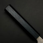 Santoku Sweden Stainless Steel Nashiji Washi Damascus Dark Blue Urushi Handle 165mm-[Musashi]-[Japanese-Kitchen-Knives]