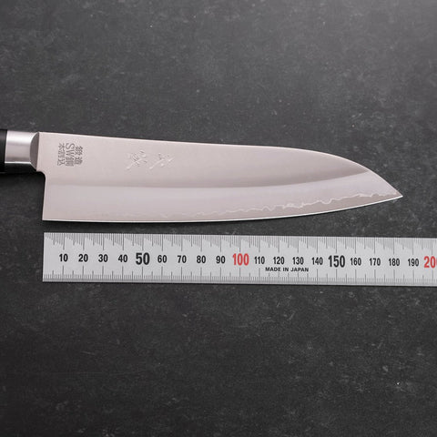 Santoku Sweden Stainless Steel Polished Western Black Handle 180mm-[Musashi]-[Japanese-Kitchen-Knives]