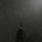 Santoku V-Toku 2 Kurouchi Damascus Buffalo Ebony Handle 165mm (6.5”)-[Musashi]-[Japanese-Kitchen-Knives]
