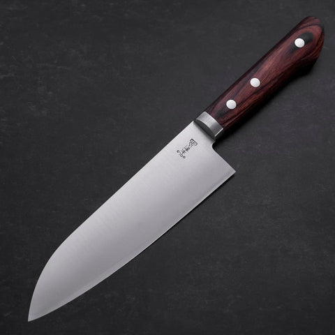 Santoku VG-1 Bokashi Western Mahogany Handle 165mm-[Musashi]-[Japanese-Kitchen-Knives]