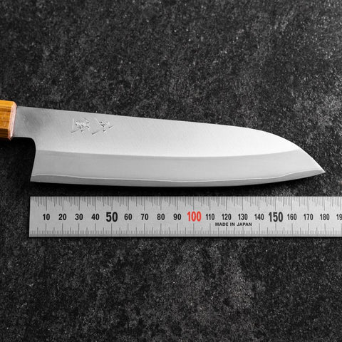 Santoku VG-1 Kasumi Oak Handle 180mm (7”)-[Musashi]-[Japanese-Kitchen-Knives]
