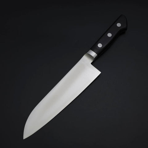 Santoku VG-1 Polished Black Western Handle 180mm-[Musashi]-[Japanese-Kitchen-Knives]