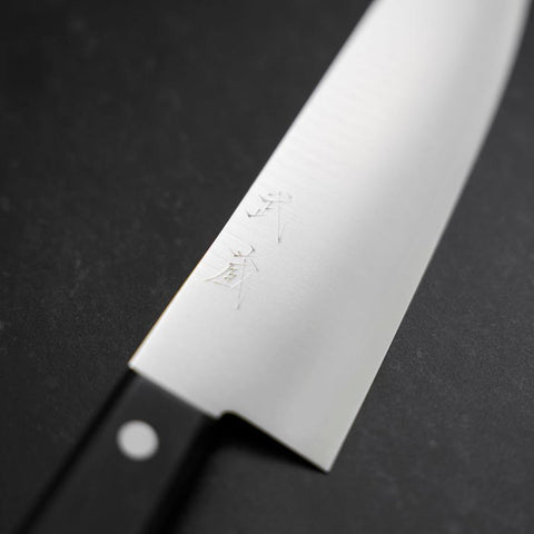 Santoku VG-1 Polished Dark Blue Western Handle 165mm-[Musashi]-[Japanese-Kitchen-Knives]