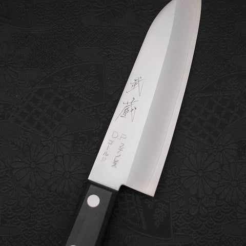 Santoku VG-1 Polished Western Black Handle 140mm-[Musashi]-[Japanese-Kitchen-Knives]
