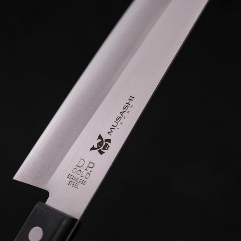 Santoku VG-1 Polished Western Black Handle 165mm Limited-[Musashi]-[Japanese-Kitchen-Knives]
