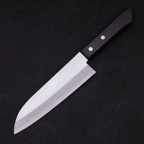 Santoku VG-1 Polished Western Black Handle 165mm-[Musashi]-[Japanese-Kitchen-Knives]