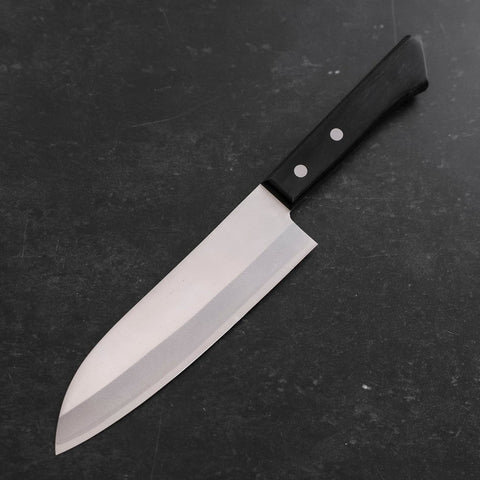 Santoku VG-1 Polished Western Black Handle 165mm-[Musashi]-[Japanese-Kitchen-Knives]