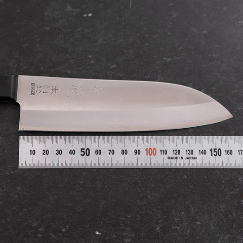 Santoku VG-1 Polished Western Black Handle 165mm-[Musashi]-[Japanese-Kitchen-Knives]