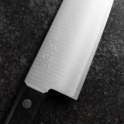 Santoku VG-1 Polished Western Black Handle 165mm（Tsuba-nashi) (6.5”)