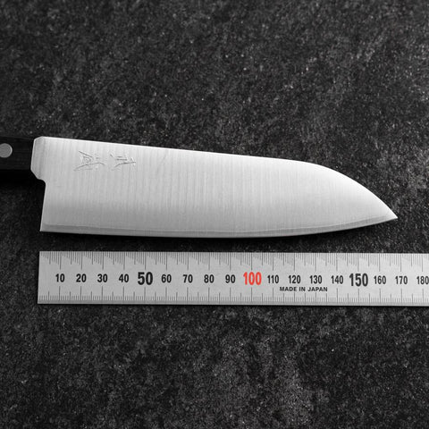 Santoku VG-1 Polished Western Black Handle 165mm（Tsuba-nashi) (6.5”)
