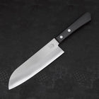 Santoku VG-1 Polished Western Black Handle 170mm (Tsuba Nashi) (6.7”)-[Musashi]-[Japanese-Kitchen-Knives]