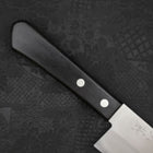 Santoku VG-1 Polished Western Black Handle 170mm (Tsuba Nashi) (6.7”)-[Musashi]-[Japanese-Kitchen-Knives]