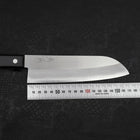 Santoku VG-1 Polished Western Black Handle 170mm (Tsuba Nashi) (6.7”)-[Musashi]-[Japanese-Kitchen-Knives]
