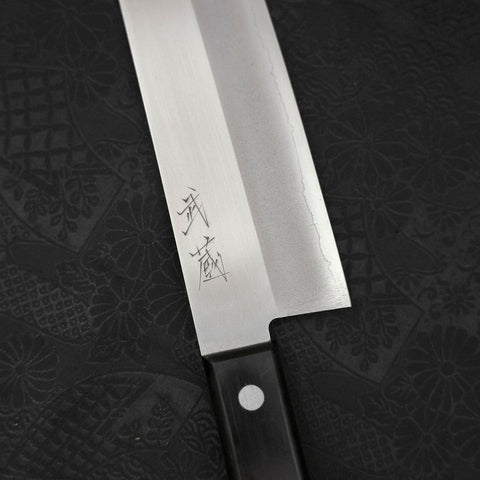 Santoku VG-1 Pulido Mango Occidental Negro 170mm (Tsuba Nashi)