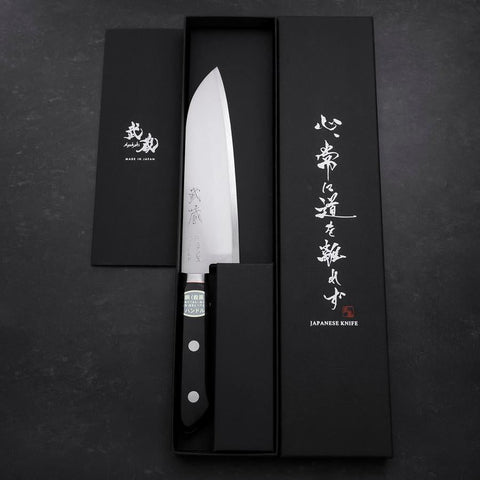 Santoku VG-1 Polished Western Copper Inlay Handle 165mm (6.5”)-[Musashi]-[Japanese-Kitchen-Knives]