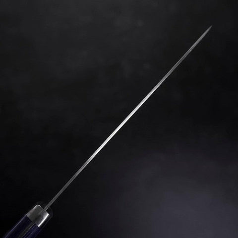 Santoku VG-1 Polished Western Mahogany Blue Handle 170mm-[Musashi]-[Japanese-Kitchen-Knives]