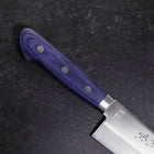 Santoku VG-1 Polished Western Mahogany Blue Handle 170mm-[Musashi]-[Japanese-Kitchen-Knives]