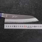 Santoku VG-1 Polished Western Mahogany Blue Handle 170mm-[Musashi]-[Japanese-Kitchen-Knives]