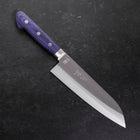 Santoku VG-1 Polished Western Mahogany Blue Handle 170mm-[Musashi]-[Japanese-Kitchen-Knives]
