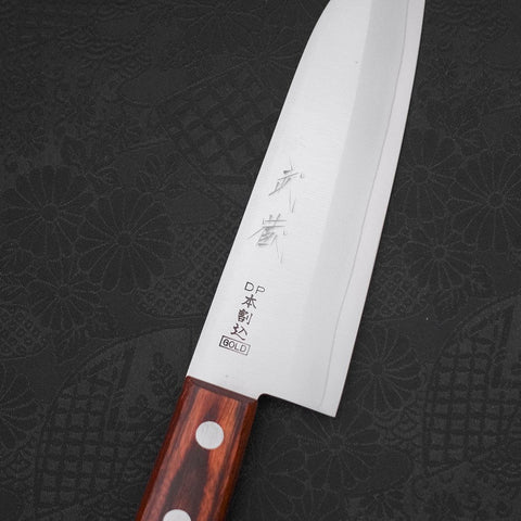 Santoku VG-1 Polished Western Mahogany Handle 140mm-[Musashi]-[Japanese-Kitchen-Knives]