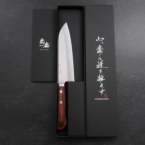 Santoku VG-1 Pulido Mango Occidental de Caoba 165 mm